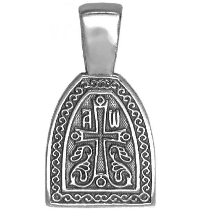 нательная икона божия матерь казанская, серебро 925 проба (арт. 30-404-сч)